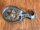 Wi Barn Antique Vintage Cast Iron wood Pulley Wheel  pat d 238 Er   el  Myer  C