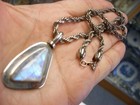 Vintage Mid-century Modern Style Necklace With Sterling Silver Pedant A129
