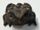 Vintage Japanese Cryptomeria Sugi Frog Hand Carved Cedar Wooden Toad Mcm