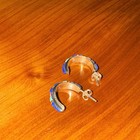 Southwestern Sterling Silver Inlay Lapis  Opal  Turquoise Hoop Earrings