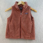 Patagonia Girls  S Retro Pile Fleece Vest Sleeveless Full Zip Pockets Outdoor