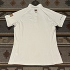Aubrion Grand Prix Team Shirt Womens Xl 1 4 Zip Short Sleeve White Equestrian A6