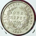  bb14 east India Company 1840 Victoria Queen Silver Rupee Young Head 28 Berry s 