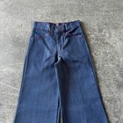 Vintage 70s Buster Brown Flare Jeans Size 8 Youth Bell Bottoms Blue Faded