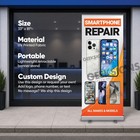 Retractable Banner Stand Custom Print Smartphone Iphone Android Repair Display