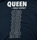 Queen   Adam Lambert Concert Tour T-shirt Size Large