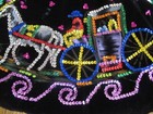 Girls Rare Vintage 50s Hand Painted Velvet Mexican Circle Skirt Top Sequined