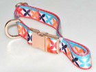 Lot Of  5 Collars Rose Durable Dog Collar Metal Buckle All Size Neck Small-large
