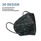 50 100 Pcs Black Kn95 Face Mask 5 Layers Cover Protection Respirator Masks Kn95