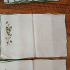 Vtg Linen Placemats Embroidered Butterfly Design Set Of 8 16   X 11   W napkins