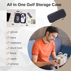Golf Glove Holder Case For Accessories With Removable Glove Shaper Black