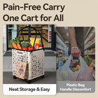 Foldable Utility Shopping Cart W  Wheels Collapsible Shopping Trolley Hand Truck