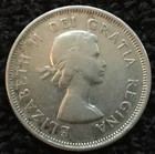 1960 Canada Quarter 25 Cents  800 Silver Coin Km  52