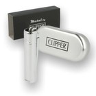 Clipper Silver Full Metal Lighter Refillable clipper Box raw Three Tree Case