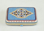 Antique Russian Silver-gilt Cloisonn   Enamel Box  88  Moscow C 1900