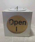 Vintage Coca-cola Lamp Dealer Open Sign Square Cube 9 In Square Cube