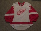 Joey Macdonald  31 Detroit Red Wings 2010 11 Game Worn used Jersey Coa