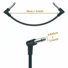 For Guitar Effects  8 Pack 15cm 1 4  Audio Patch Cables Black