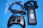 Microsoft Xbox 360 Slim Black Video Game Console System Bundle Set Kit Xbox 360s