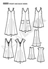 New Look 6889 Misses Pullover Dress Sewing Pattern Sizes A 8 10 12 14 16 18