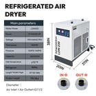 230cfm Refrigerated Air Dryer 1phase 110v For 50hp Air Compressor