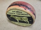 Vintage Dr  Hess Udder Ointment Tin  Very Cool Graphics  Cow Picture