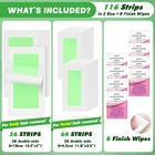Nawchedo 116pcs Wax Strips For Hair Removal Facial Hair Removal For Women At