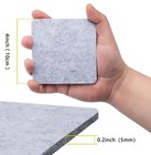 Natural Square Absorbent Wool Felt Coasters Set Of 6  Grey   Black Black grey