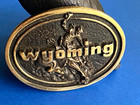 Vintage Wyoming Western Cowboy Rodeo Belt Buckle