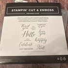 Stampin Up  Thoughtful Moments Hybrid Embossing Folder W  Dies Retired