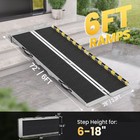 2 4 6 Ft Aluminum Folding Wheelchair Scooter Mobility Ramp Portable 600lbs