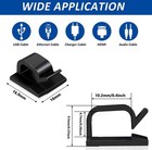 150pc 3m Adhesive Cable Clips Black Wire Organizer Cord Holder Wall Desk Car 150