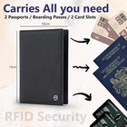 2 Passport Holder - Travel Essentials  Rfid Blocking Wallet Credit Card Organise