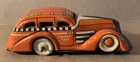 Vintage Marx Tin Litho Wind Up 4 5  Orange Tricky Taxi 7108 No Key