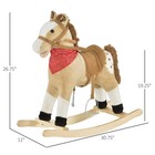 Kids Plush Ride-on Rocking Horse Toy Cowboy Rocker With Fun Realistic Sounds For