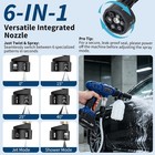 6in1 Nozzle Cordless Pressure Washer 1100 Psi Power Washer 16 5ft Hose 2 Battery