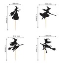 Arthsdite 24pcs Halloween Cupcake Toppers Witch Cupcake Picks Happy Halloween Ca