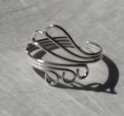 Sterling Silver 925 Toe Ring Loops And Swirly Wave Triple Band Adjustable