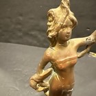 Vintage Art Nouveau Lady Figurine Antique Style Decorative Statue Bronze  11