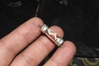 Extremely Rare Ancient Etched Carnelian Longevity Bead With Patina   Silver