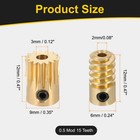 Worm Gear Set 0 5 Module 15 1 Reduction Rate gear-3mm Bore  Rod 2mm Bore 