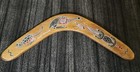 Vintage Australian Aborigine Hand Painted Wooden Boomerang