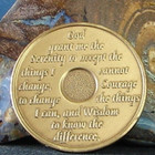 Alcoholics Anonymous Aa 19 Year Bronze Medallion Coin  Chip Token Sobriety Sober