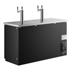  2  Double Tap Kegerator Beer Dispenser - Black   2  1 2 Keg Capacity