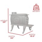 Us Stove Logwood 900 Sq  Ft  Cool Handle Company Cast Iron Wood-burning Stove