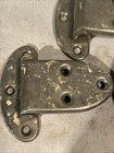 Antique Ice Box Refrigerator Door Hinges Vintage Chrome Lot Of 3