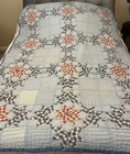 Vintage Handmade Snowflake Chain Quilt 80    X 62    See Pics For Wear