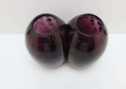 Unique Vintage Amethyst Glass Vase Bookends