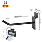 32 Pcs 4 Inch Slatwall Hooks  Metal Display Panel Hooks  Heavy Duty Slat Boar   