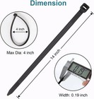 100pc 14  Cable Ties Heavy Duty 60lbs Ultra Nylon Wrap Wire Zip Uv Resistant Lot